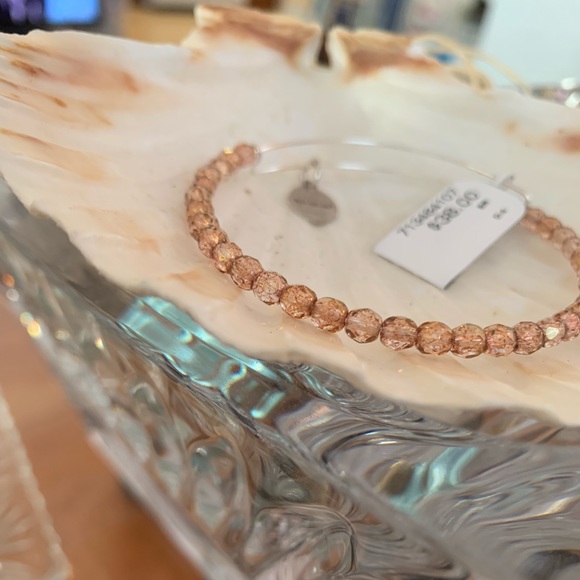 Alex and Ani Peach Crystal Bracelet - Picture 2 of 5